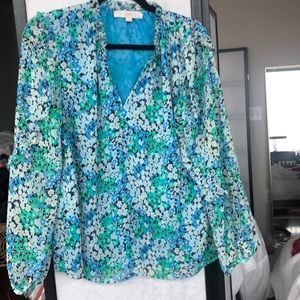 Floral V Neck Blouse